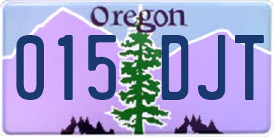 OR license plate 015DJT