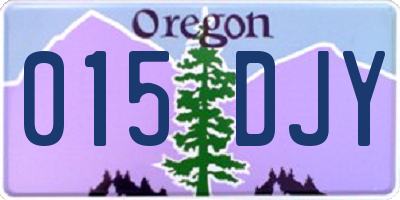 OR license plate 015DJY