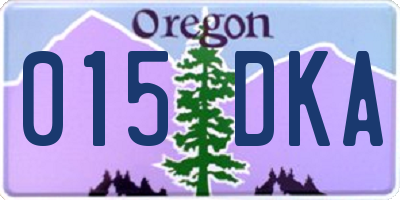 OR license plate 015DKA