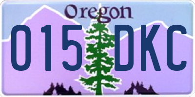 OR license plate 015DKC