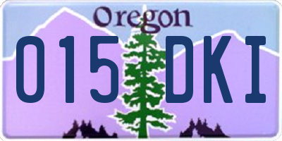 OR license plate 015DKI