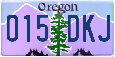 OR license plate 015DKJ