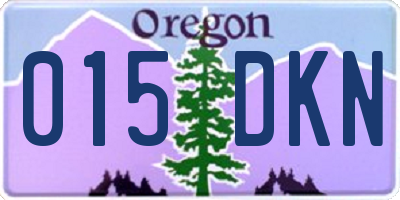 OR license plate 015DKN