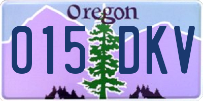 OR license plate 015DKV