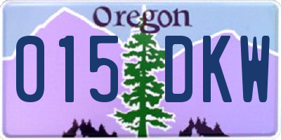 OR license plate 015DKW
