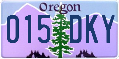 OR license plate 015DKY