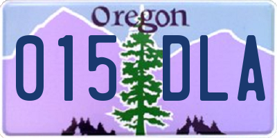 OR license plate 015DLA