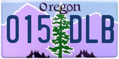 OR license plate 015DLB