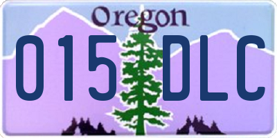 OR license plate 015DLC