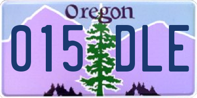 OR license plate 015DLE