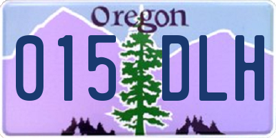 OR license plate 015DLH