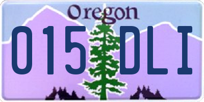 OR license plate 015DLI
