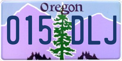 OR license plate 015DLJ