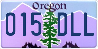 OR license plate 015DLL