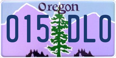 OR license plate 015DLO