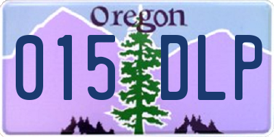 OR license plate 015DLP