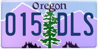 OR license plate 015DLS