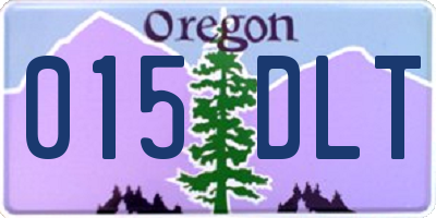 OR license plate 015DLT