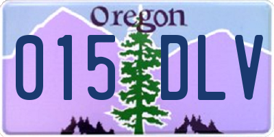 OR license plate 015DLV
