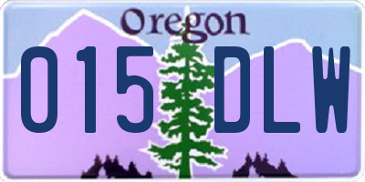 OR license plate 015DLW