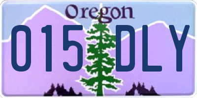 OR license plate 015DLY