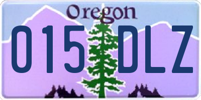 OR license plate 015DLZ