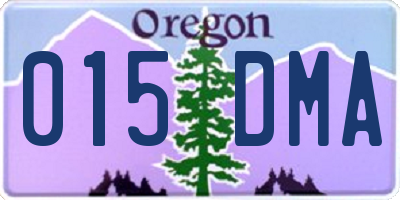 OR license plate 015DMA