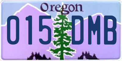 OR license plate 015DMB