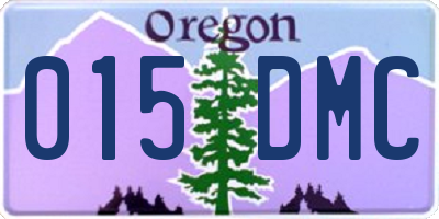OR license plate 015DMC