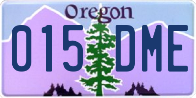 OR license plate 015DME
