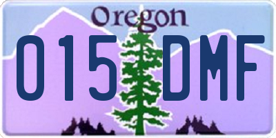 OR license plate 015DMF