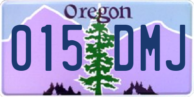 OR license plate 015DMJ