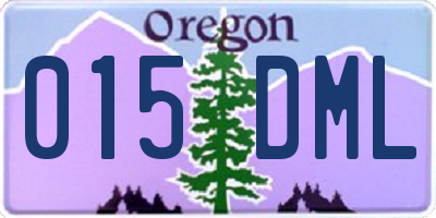 OR license plate 015DML