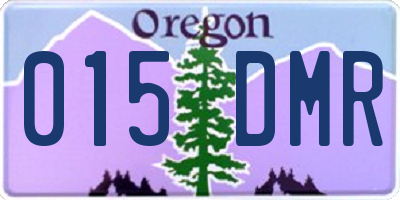 OR license plate 015DMR