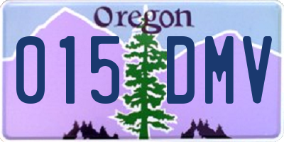 OR license plate 015DMV