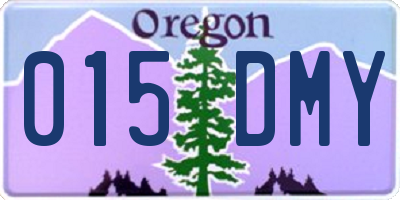 OR license plate 015DMY