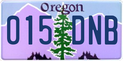 OR license plate 015DNB