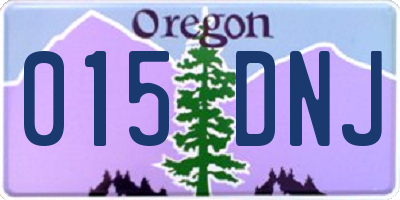 OR license plate 015DNJ