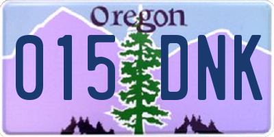 OR license plate 015DNK