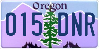 OR license plate 015DNR