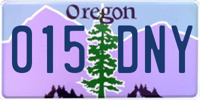 OR license plate 015DNY