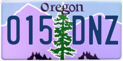 OR license plate 015DNZ