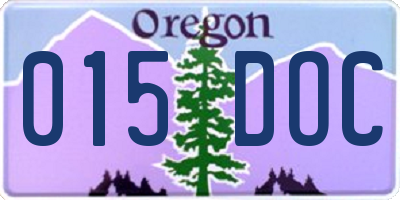 OR license plate 015DOC
