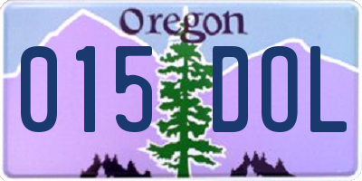 OR license plate 015DOL