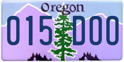 OR license plate 015DOO