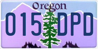 OR license plate 015DPD