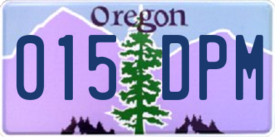 OR license plate 015DPM