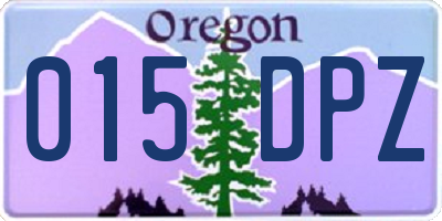 OR license plate 015DPZ