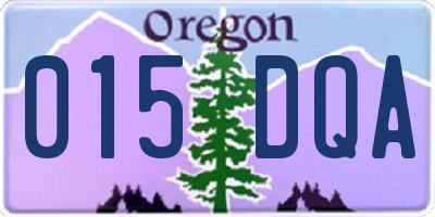 OR license plate 015DQA