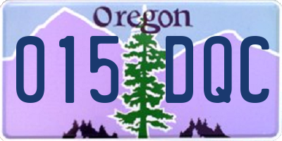 OR license plate 015DQC